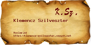 Klemencz Szilveszter névjegykártya